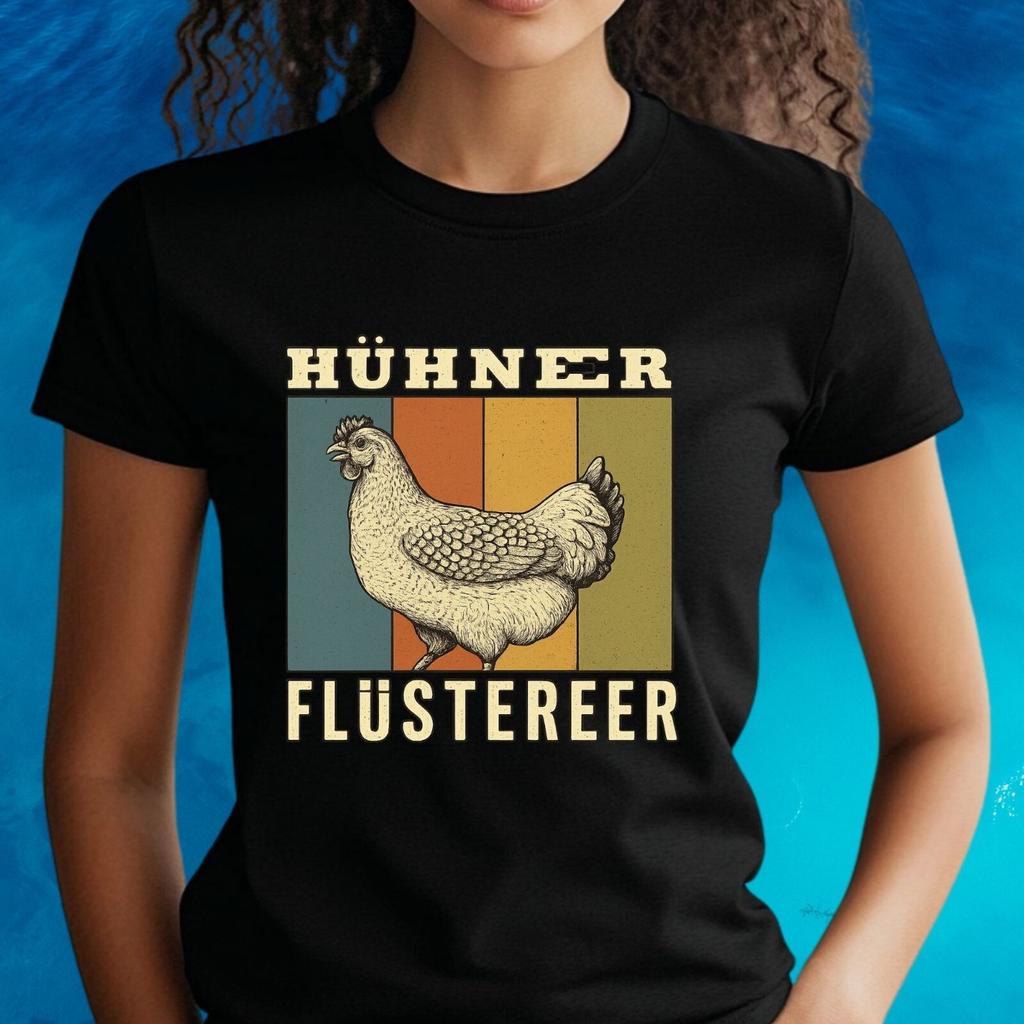 T-Shirt Frauen Hühner Flüsterer Motiv Baumwolle Größe S bis 3XLWird in neuem Fenster oder Tab geöffnet