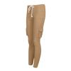 Women's Solid Color Casual Elastic Waist String Side Pocket Pencil Pants