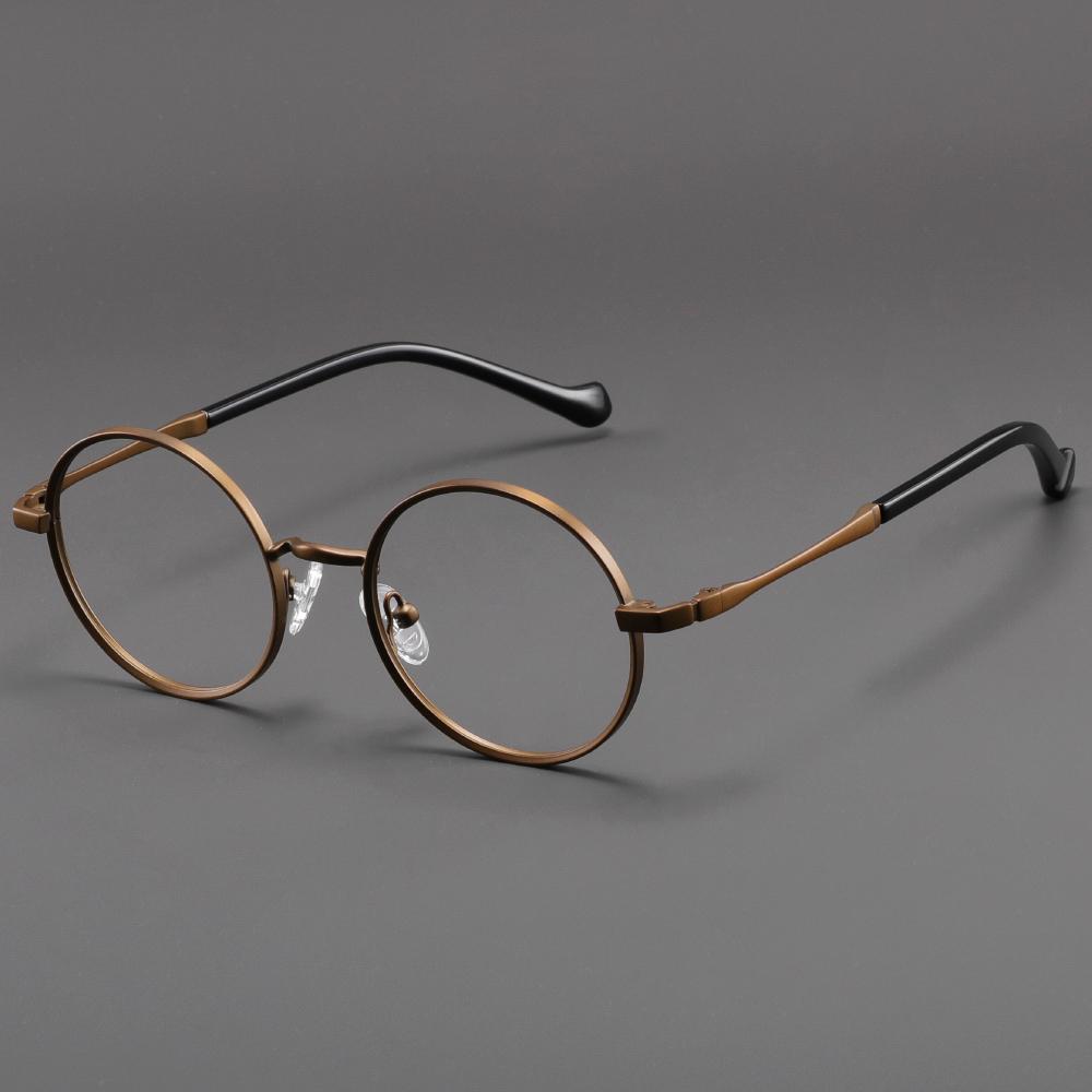 Super Light Retro Luxury Titanium Round Optical Glasses for Men Women Customize Prescription Eyeglasses Frames For Men