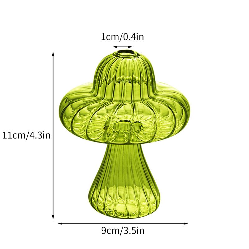 Грибная стеклянная ваза для цветов, декоративная гидропонная ваза, ваза для цветов, украшение комнаты, украшение для рабочего стола, украшение для бутылок своими руками