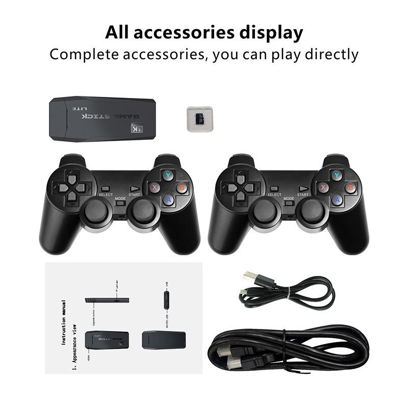 TV Game Box M8: Wireless Dual Controller, 9 Simulators, 20,000+ Games, HD English Model