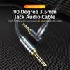 Essager Audio Cable Jack 3.5mm Male To Male Speaker Cord 90Degree Right Angle AUX Cable For Xiaomi Headphone Extension Wire Line