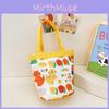 Canvas Childrens Bag With Cartoon Tiger Pattern And Single Shoulder Strap For School