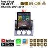 2 DIN 9,7-дюймовый автомобильный радиоприемник на базе Android для Ford Focus EXI MT 2 3 Mk2 Mk3 2004-2011 Tesla с вертикальным экраном Carplay Авторадио Мультимедийный плеер 2 + 32 ГБ