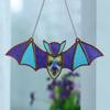 Halloween Hanging Glass Suncatcher Decoration Acrylic 2D Bat Ornament Gothic Car Rearview Mirror Decor for