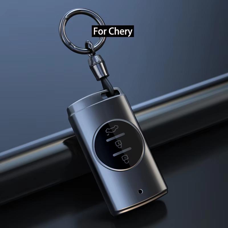 Titanium Gray for Chery Tiggo 4 5X 7 Pro 8 Exeed Txl Tx Lx Remote Smart Car Key Case Cover Fob Holder Keychain Accessories