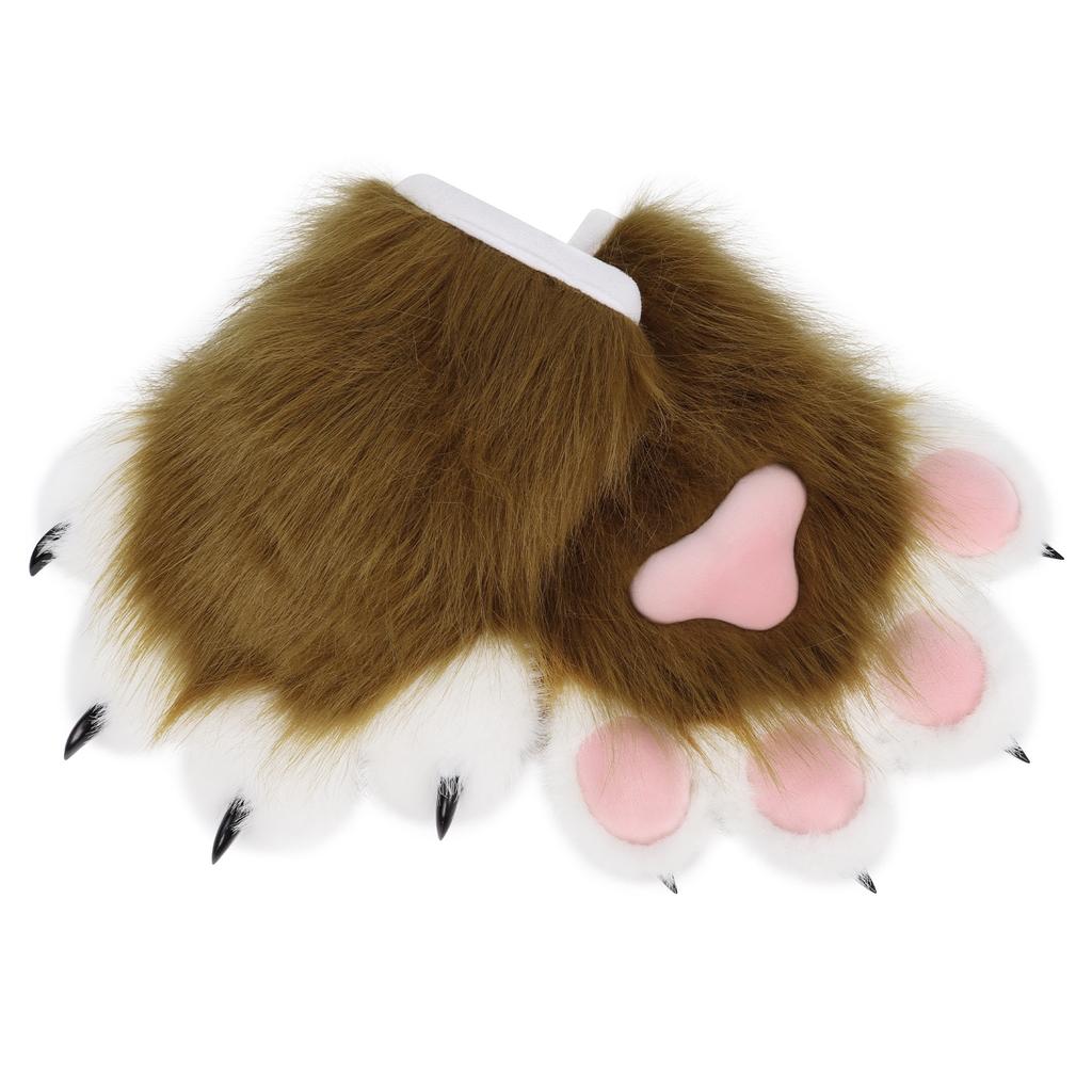 Plush furry fursuit claws fursuit performance cos comic show props glue beast claw gloves accessories