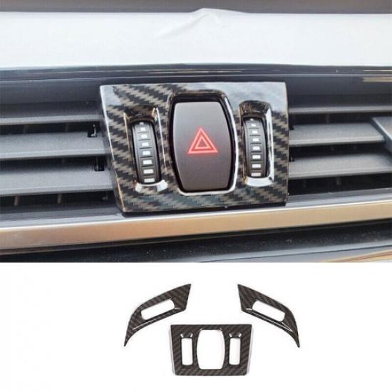 For BMW X2 2018- ABS Carbon Fiber Left And Right Air Outlet Vent Pulley Trim