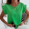 BITCED Женская летняя плиссированная блузка с коротким рукавом, простая плиссированная блузка с круглым вырезом, женская рубашка