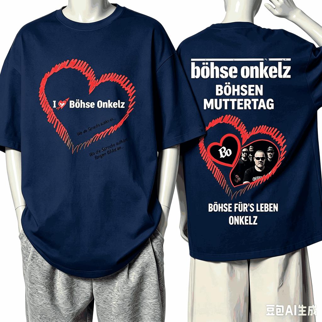 Bhse Onkelz For Fan Gift Tshirt Unisex Unisex Harajuku Oversized Unisex Short Sleeve Streetwear High Quality Couples Classic Soft