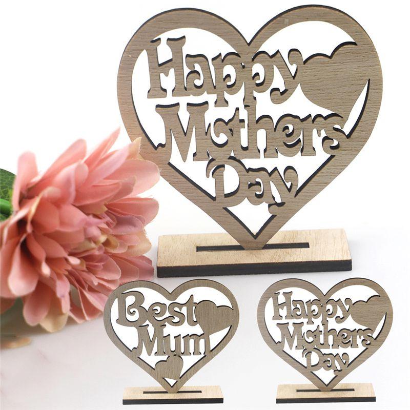 Beautifully Crafted Wooden Heart Plaque Perfect Happy Mothers Day Gift Decor