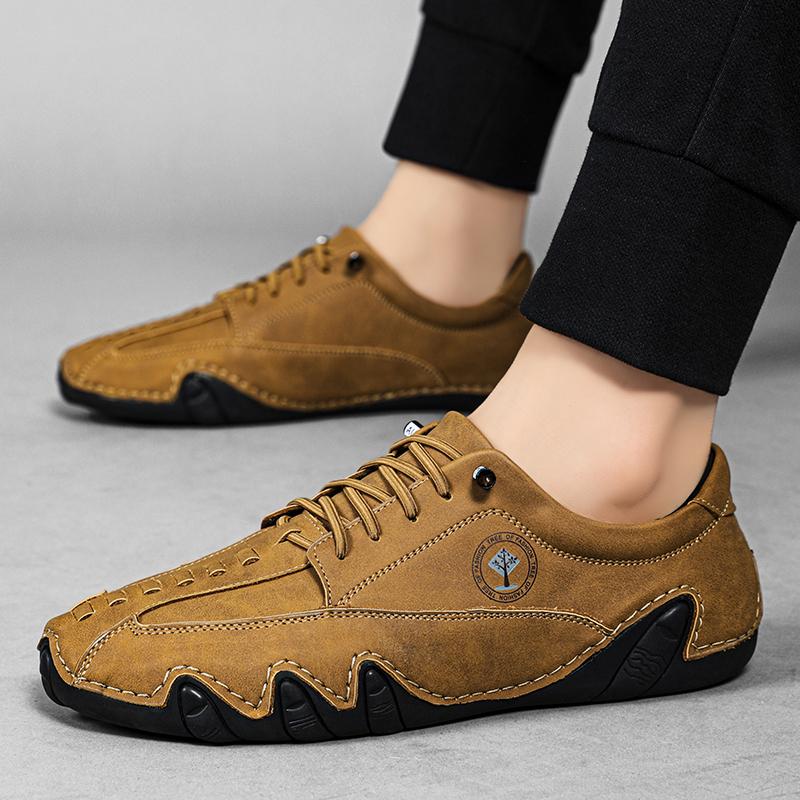 Leather Shoes for Men Casual Sneakers 2025 Waterproof Motorcycle Ankle Boots Italian Brand Men Shoes Luxury High Quality Loafers