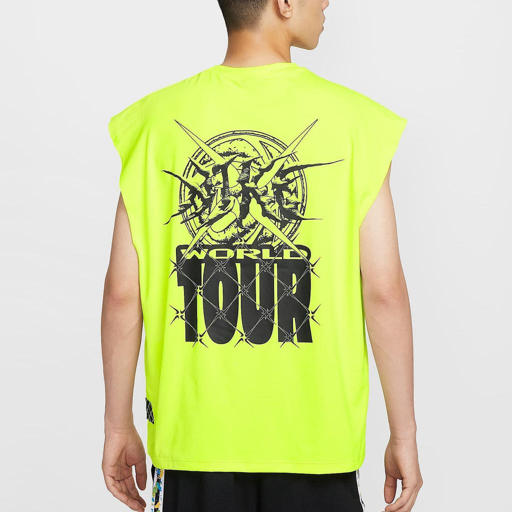 Nike Мужские майки Dri Fit Зеленые С круглым вырезом Умеренные Другие HV1889-702