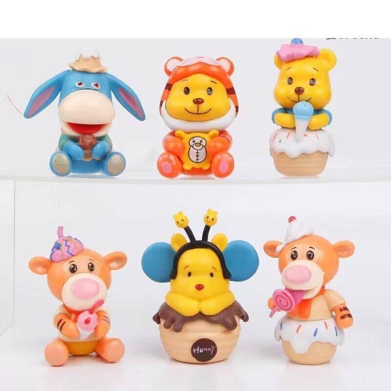 Cute 4th Generation Winnie The Pooh Tigger Piglet Eeyore Toy Figure Doll 8cm Plastic/plastic Anime Character Other