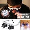 2 LED Lamp Light Head-Mounted Jewelry Magnifier Magnifying Glass Lens Loupe