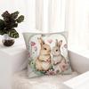 Зайчик Пасхальные Яйца Цветы Наволочка Принтованная Ткань Наволочка Декоративная Наволочка Чехол Домашний На молнии ''