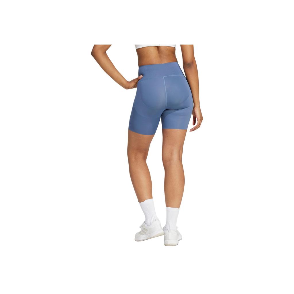 Adidas Optime Power Мягкие и удобные универсальные спортивные шорты женские шорты чернильно-синего цвета JN3230