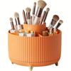 Makeup Brush Holder Organizer 5 Slot 360° Rotating Makeup Brushes Desktop Storage Organizers for Vanity Desktop Bathroom Office