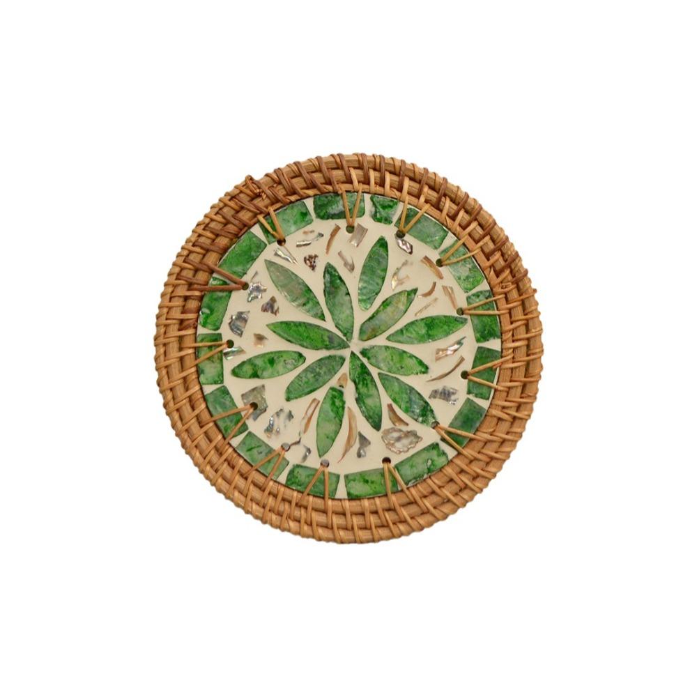 Round Teapot Mats Woven Texture Heat Insulation Pad Tea Ceremony Shell Mats Restaurant