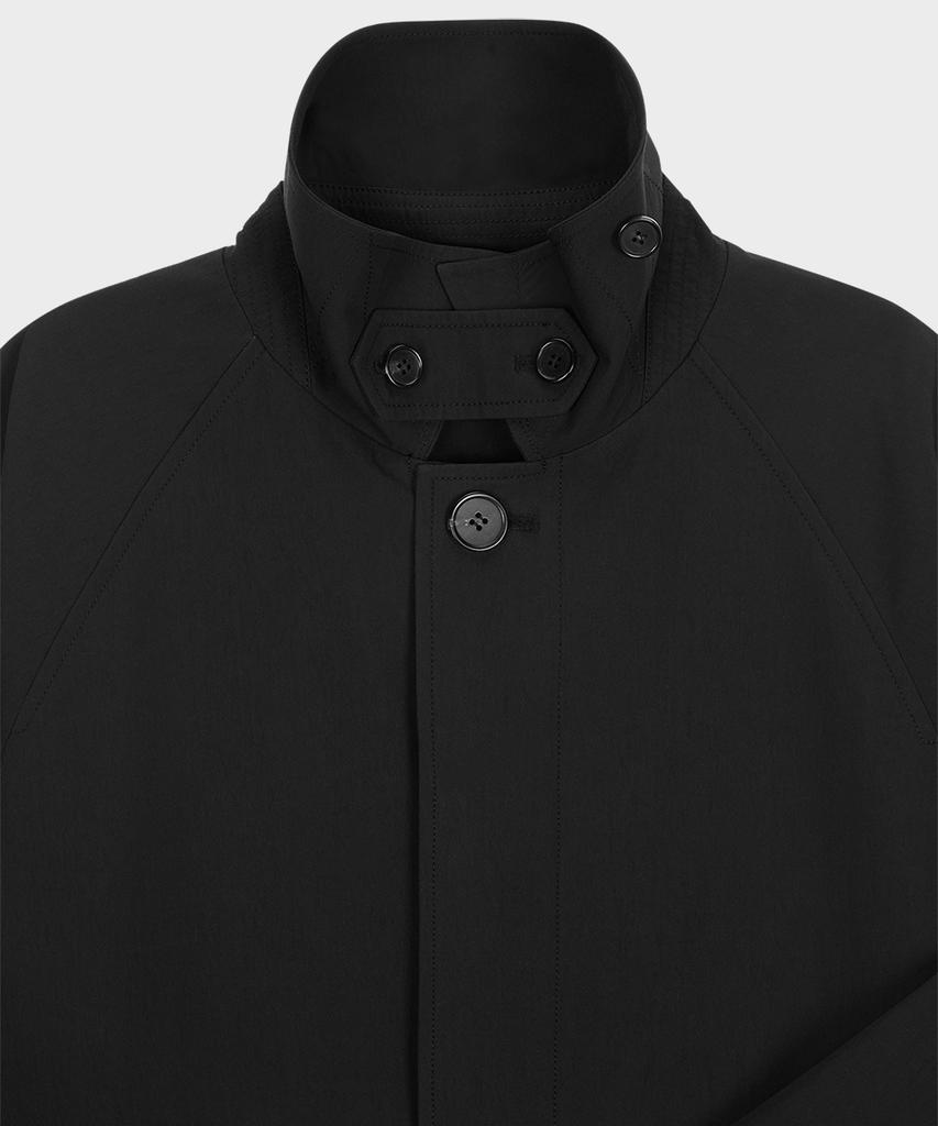 Taildern Tailored Balmacaan Long Coat Black