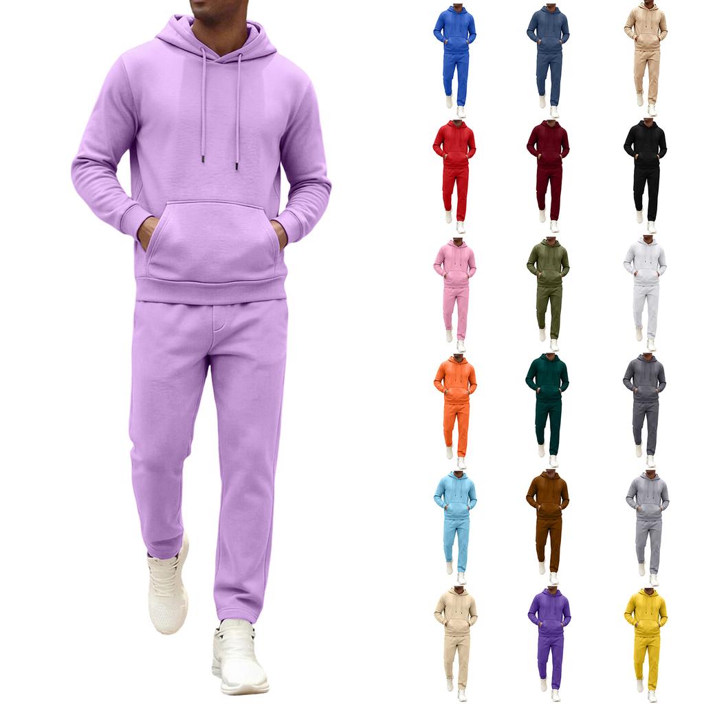 Men's Plus Size Oversized Hoodie and Sweatpants 2 Piece Set Casual Outfit
