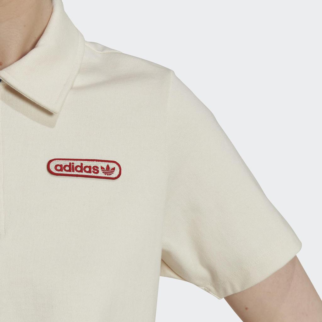 adidas Женская повседневная футболка-поло с коротким рукавом и логотипом Trefoil из серии Originals, белая HL6578
