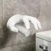 Hand-Shaped Toilet Paper Holder Bathroom Decorative Sculpture Wall Mounted Bathroom Kitchen Tissue Storage