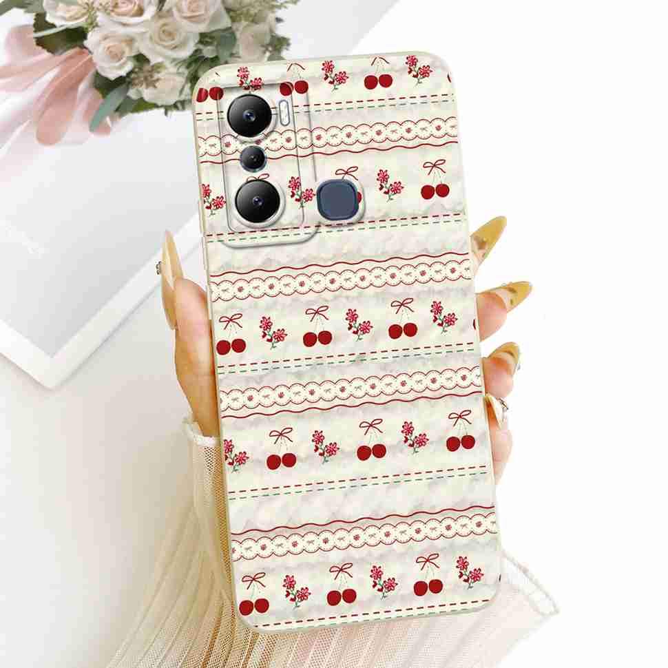 For Infinix Hot 20i X665C X665E Cases Flower Butterfly Silicone Soft Cover For Infinix Hot 20i Hot20i Phone Back Cover Casing