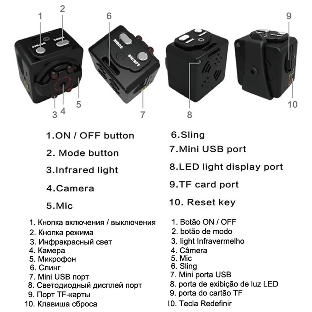 SQ8 Mini Action Cam Sensor Motion Recorder Mini Battery Camera Sport DV Camera 1080P Full HD Small Car DVR Dash Cam Camcorder IR