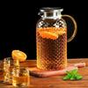 Стеклянный кувшин Стеклянный кувшин с крышкой Высокоборосиликатное стекло Сверхпрочный кувшин для воды для холодных/горячих напитков Холодный чай Сок Молоко