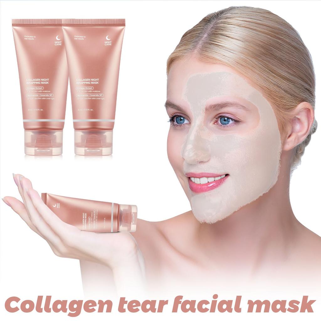 Коллагеновая маска Детская коллагеновая светящаяся маска Коллагеновая отшелушивающая маска Корейская маска для лица Сделайте сияющую кожу Эластичность кожи Укрепляющая маска для лица от морщин