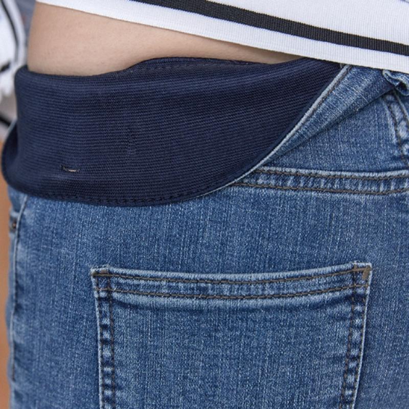 Maxza Wide Banding High Waist Semi Bootcut Denim Pants Zc10ql401on