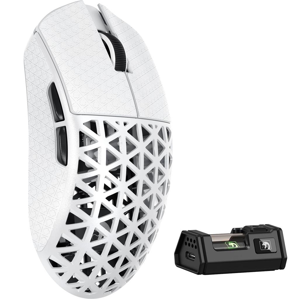 Беспроводная игровая мышь MAMBASNAKE M5 Ultra из углеродного волокна, беспроводная, с лентой для захвата, сверхлегкая 39 г ± 3 г (PAW3950MAX), 8000 Гц, 2,4 г/Bluetooth/USB-C,