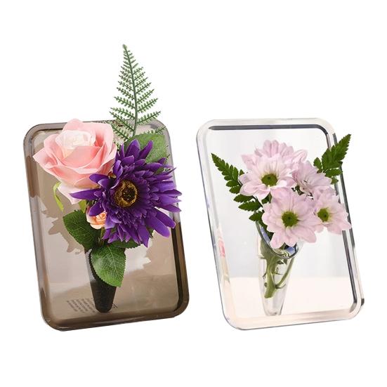 Акриловая фоторамка Yousheng, ваза для цветов, украшение, прозрачный держатель для вазы с цветочными растениями, центральный элемент для домашнего офиса, обеденного стола, украшение для рабочего стола