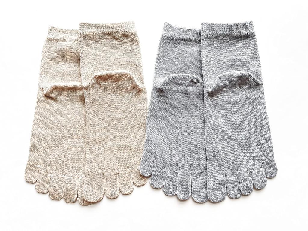 EM Wear Made in Japan Short Sizes Cotton for 4 4 Pairs Japan Five-Toe Socks, 22-25cm, 100% Comfort, Colors,