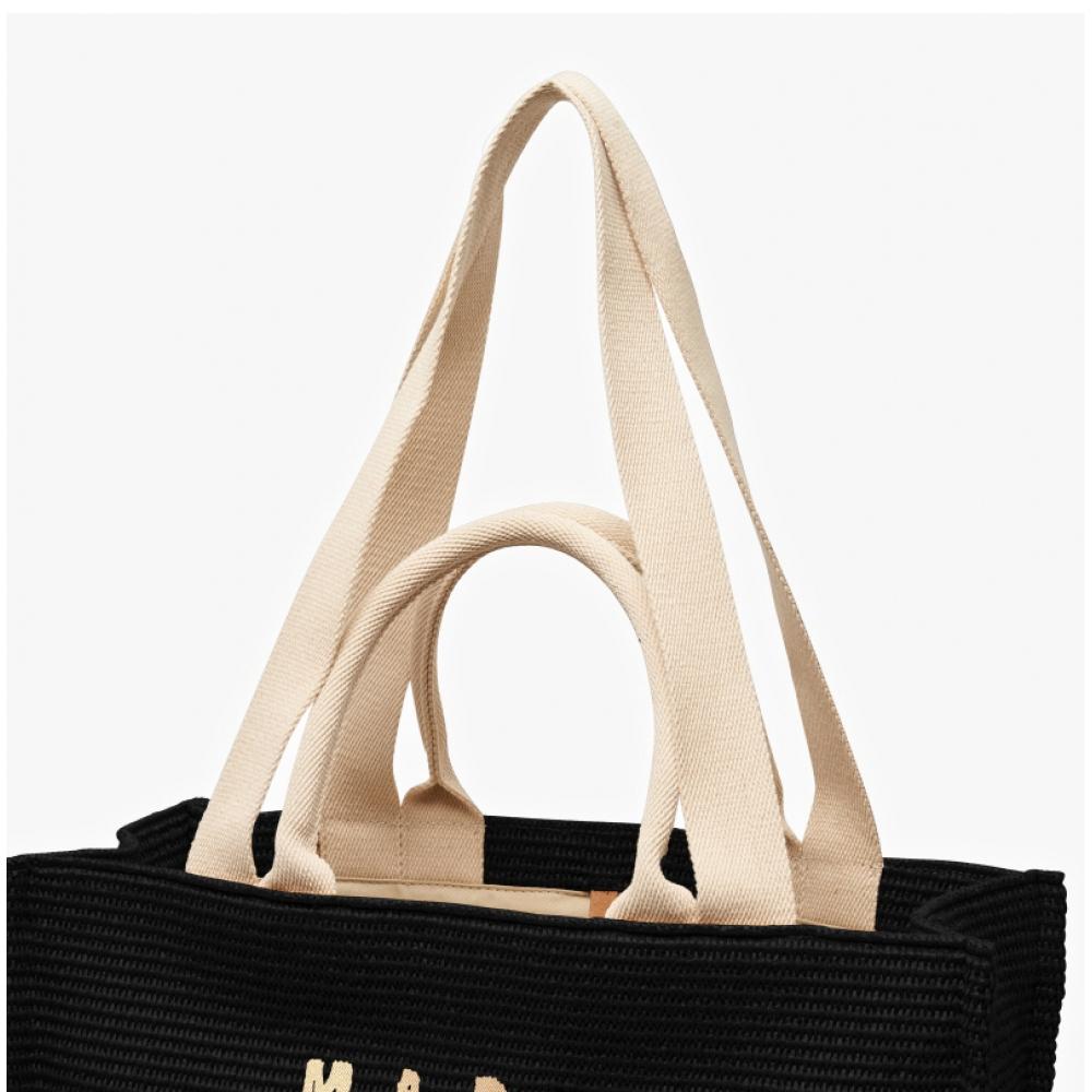 Marni Shmp0078u0 P3860 Z1q44 East West Raffia Large Top Handle Tote