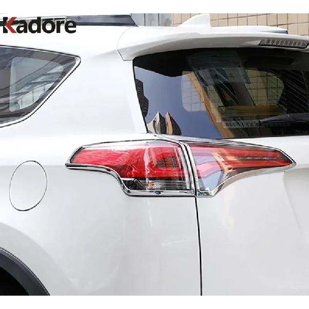 Хромированная накладка на задний фонарь для Toyota RAV4 RAV 4 2016 2017 2018, декоративные элементы рамки задних фонарей, аксессуары