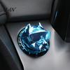 Fashionable Car Decoration Bulldog Start Stop Button Cover, Ignition Switch Protective Ring Chrome Plated Shield for Push Start, Steering Wheel Decor,