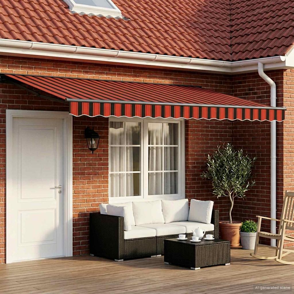 Manual Awning Frame with LEDs 4 x 3 m