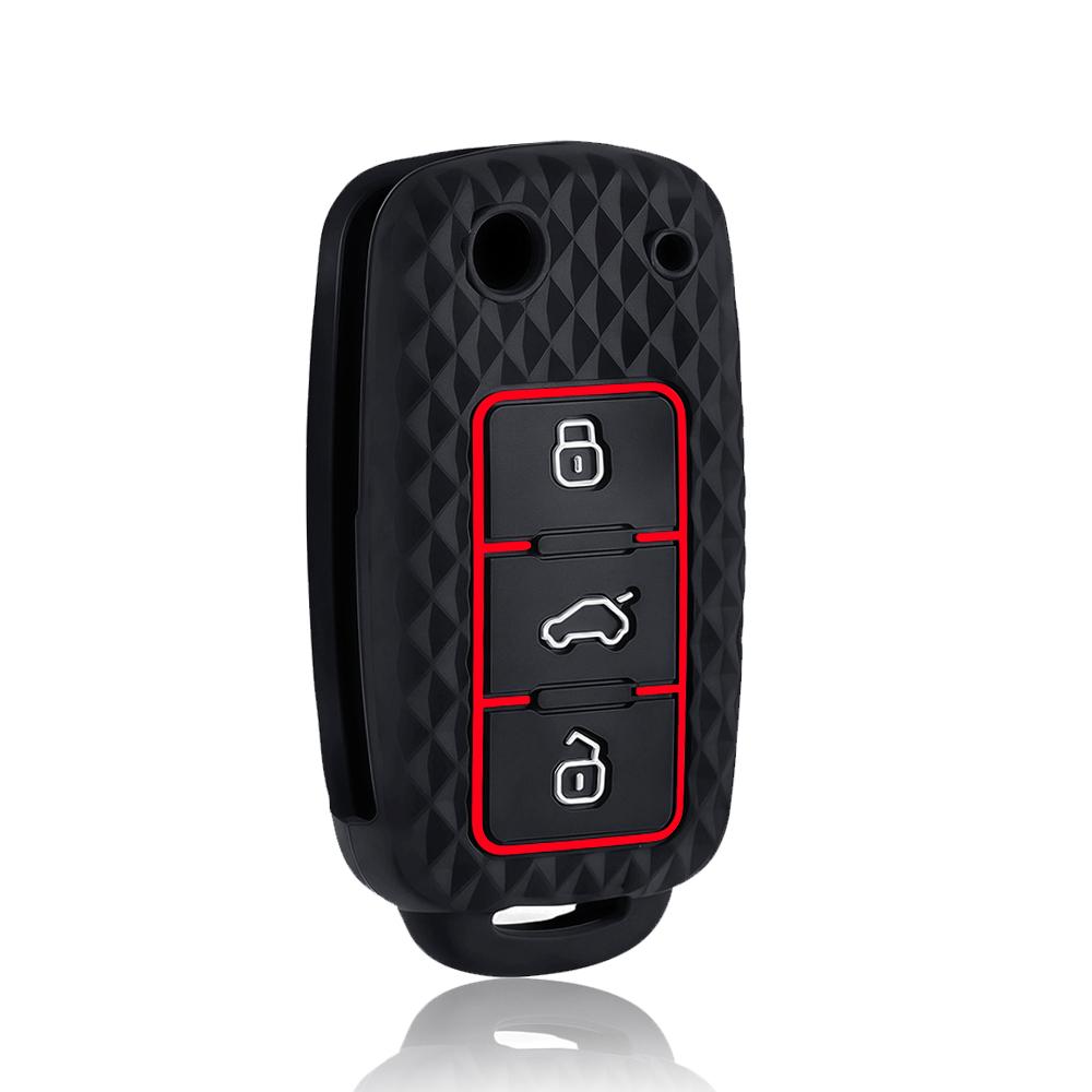 Силиконовый чехол для автомобильного ключа для Vw Volkswagen Passat B5 Polo T4 Golf 4 Для Seat Leon 1 Altea Ateca Для Skoda Octavia A5