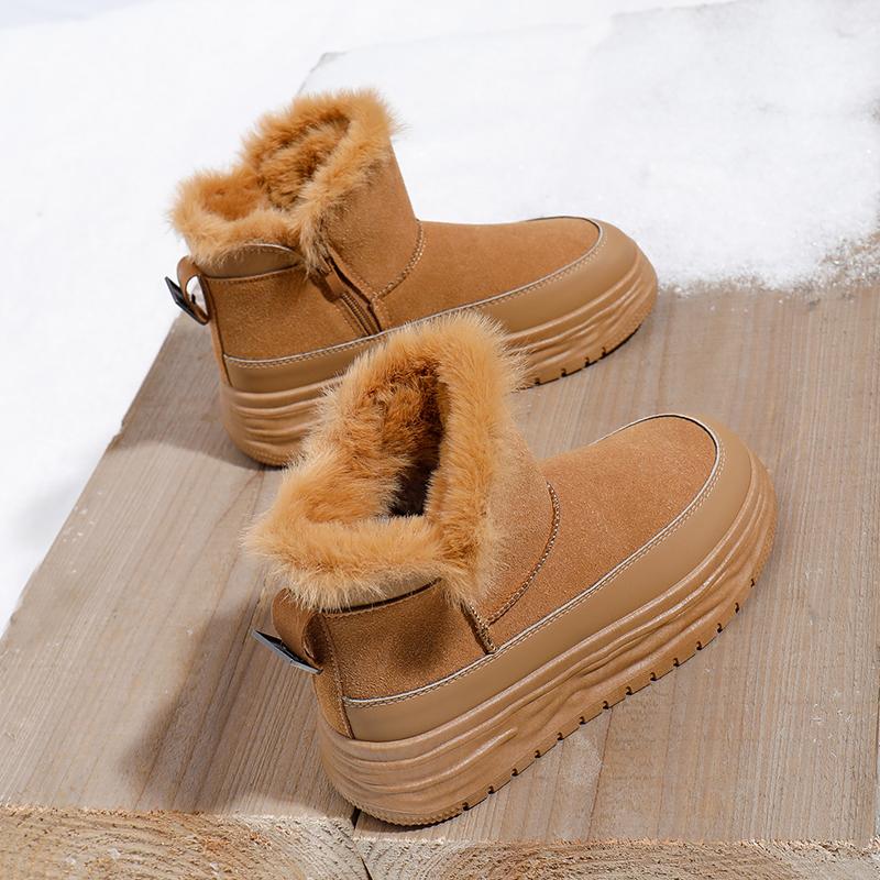TUINANLE Women's Winter Snow Boots Simple Thick Sole Down Cotton Shoes Thickened Warm Boots