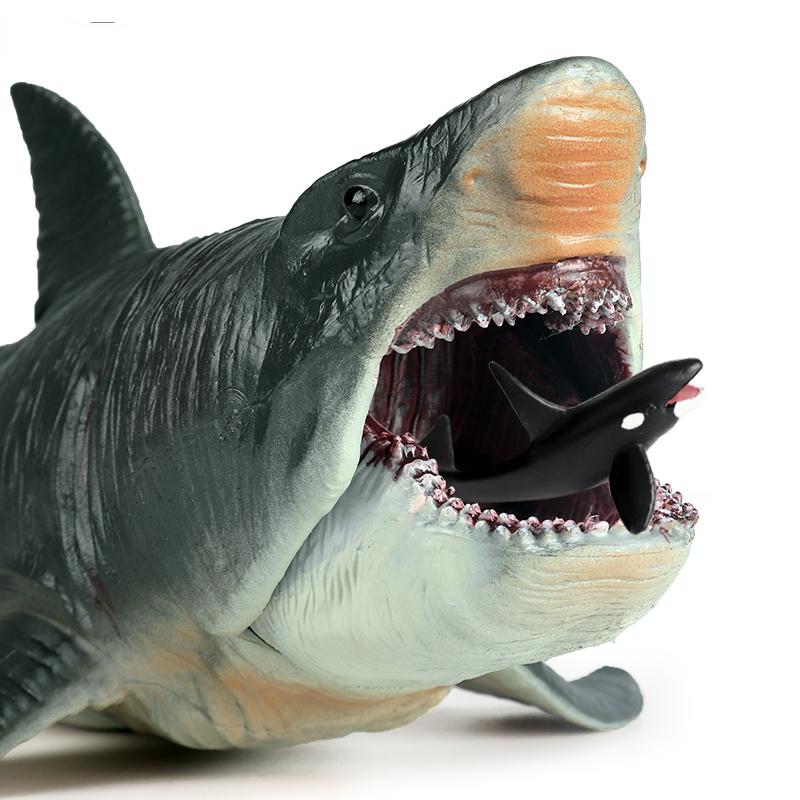 Savage Marine Sea Life Megalodon Фигурка Классические океанские животные Большая акула Модель рыбы Коллекция ПВХ Игрушка для детей Подарок