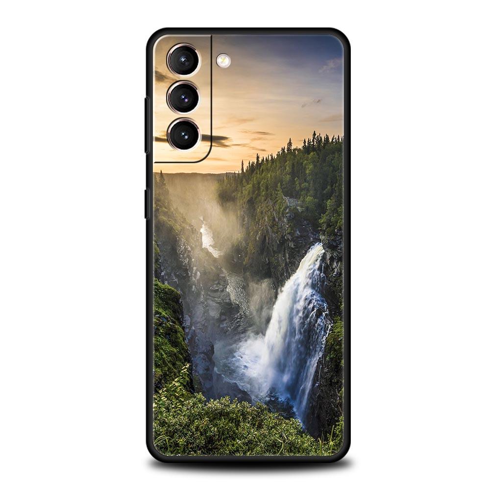 Чехол для телефона Природа Пляж Восход Горы Лес Для Samsung Galaxy S23 S24 S22 S21 S20 FE Ultra 5G S10 S10E S9 S8 Plus
