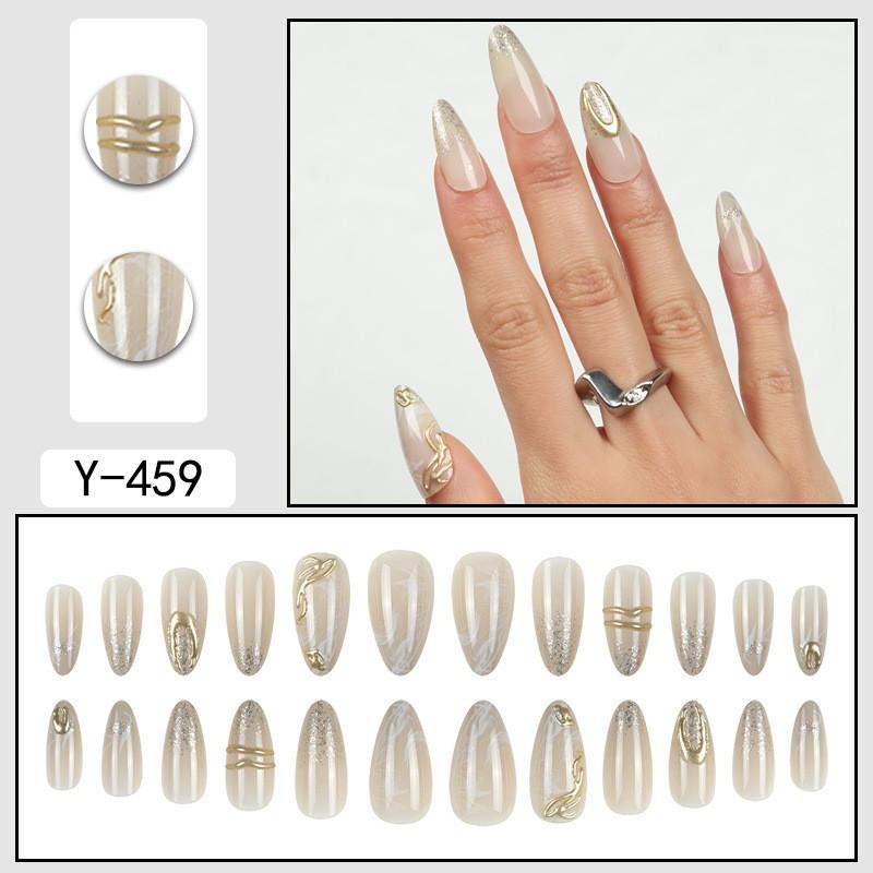 Short Press-On Nails Set With Floral Design Minimalist False Women Wearable Nail Tips In Multiple Colors