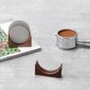 Espresso-Puck Screen Walnut-Stand Coffee Reusable Filter for Espresso-Portafilter Holder Wooden-Stand for 51/53/58mm