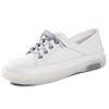 2025 Women's Genuine Leather White Sneakers: Breathable, Soft Cowhide Sole, Versatile Two-Wear Design for Spring & Summer.