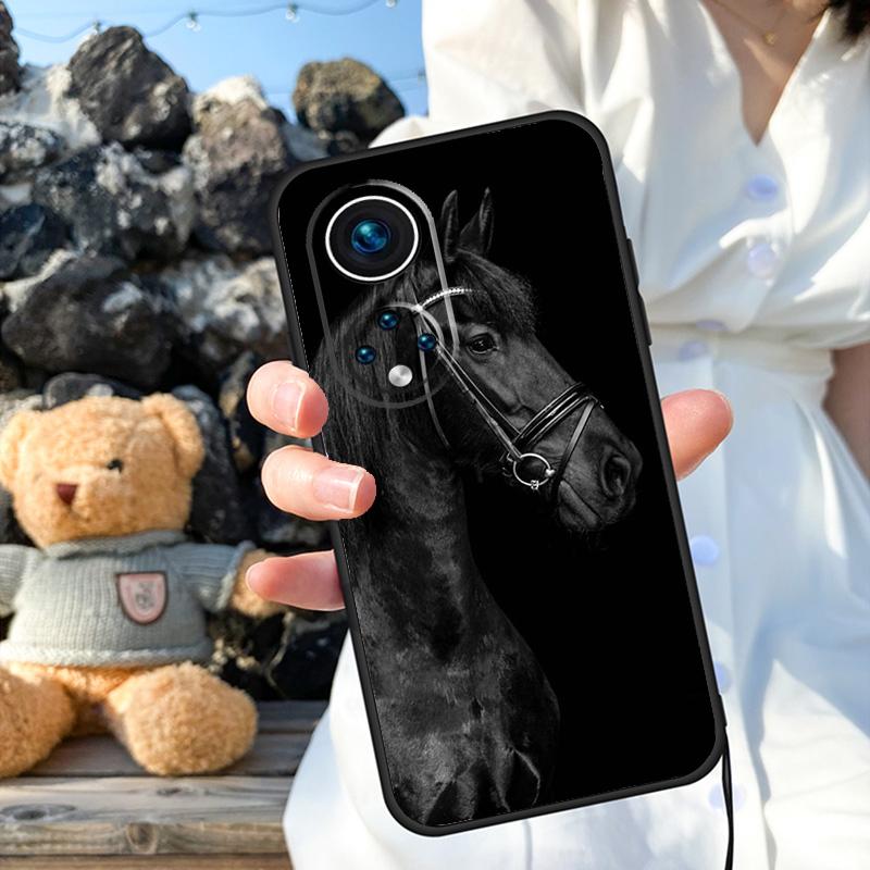 Черный Белый Лошадь Чехол Для Honor X9b X8b X8 X9 X6a X7a X8a X9a Honor Magic 6 5 Pro 50 70 90 Lite Задняя Крышка