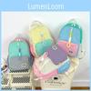 Chic Durable Composite Fabric Backpack For Children Featuring Vibrant Color Combinations
