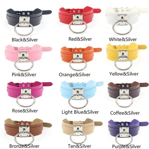 Крутое колье большого размера, фетиш, серебро/золото, круглое металлическое ожерелье в стиле панк, ретро, ​​кожаный воротник, связывание, БДСМ, ожерелье