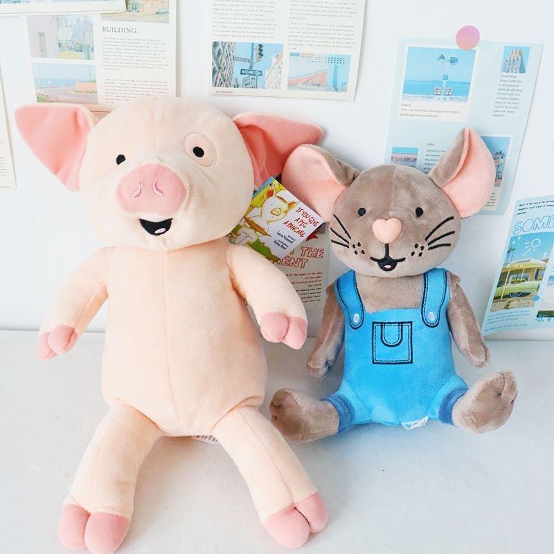 Anime If You Give A Mouse A Cookie Plush Toys Cartoon Pig Mouse Educational Stuffed Doll Plushie Animals Birthday Christmas Gift